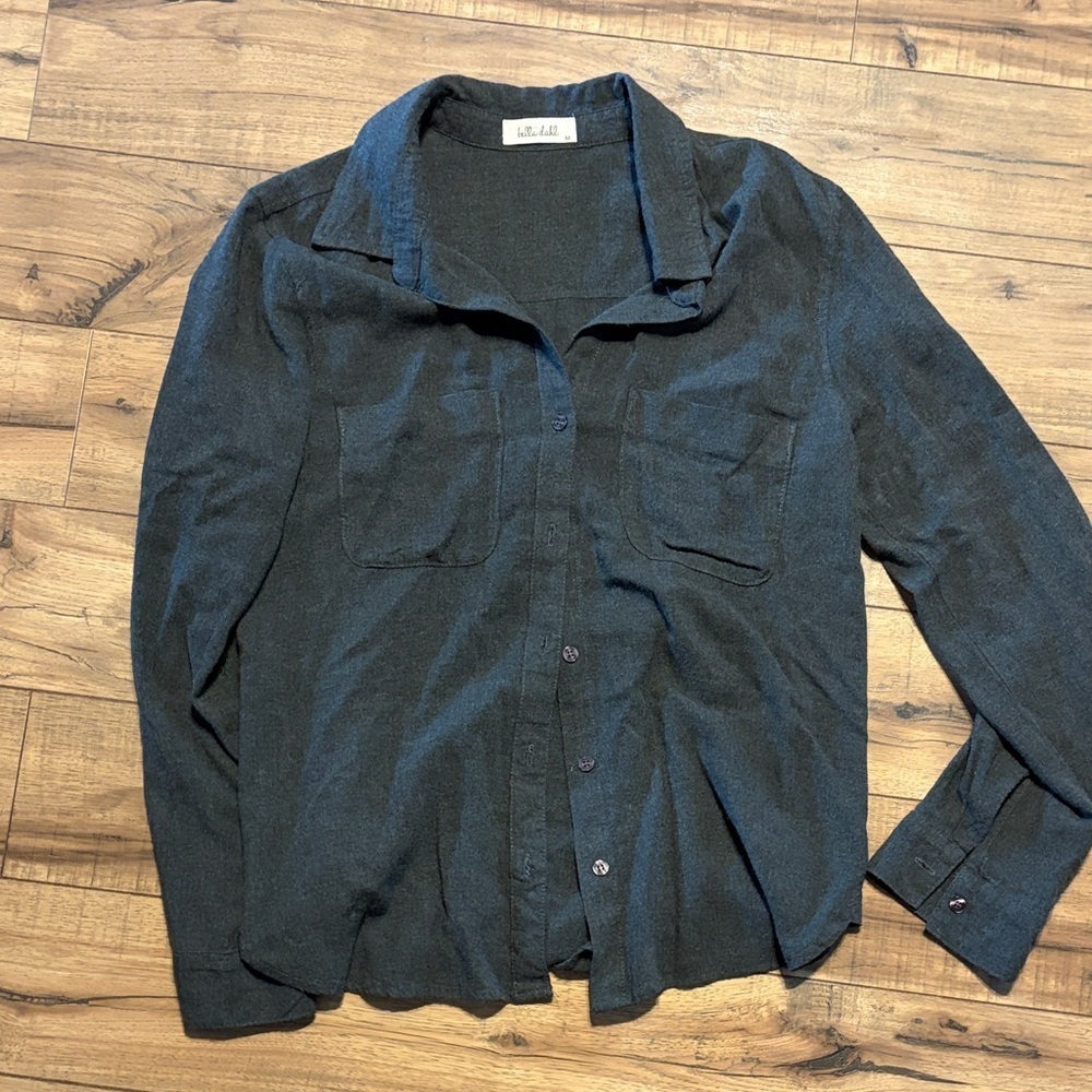 Bella Dahl Charcoal Button Down Shirt